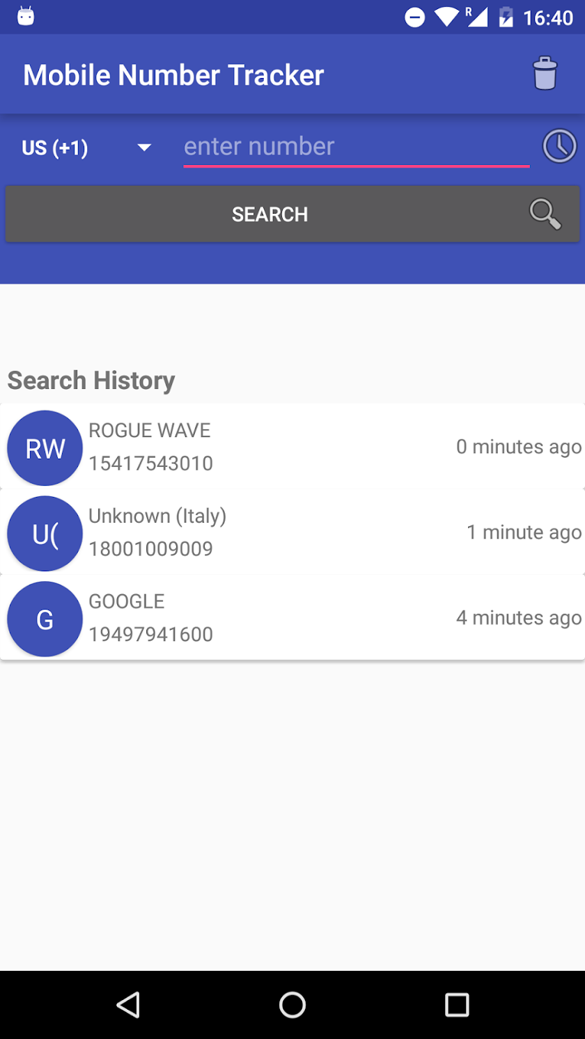 Mobile Number Tracker Screen 2