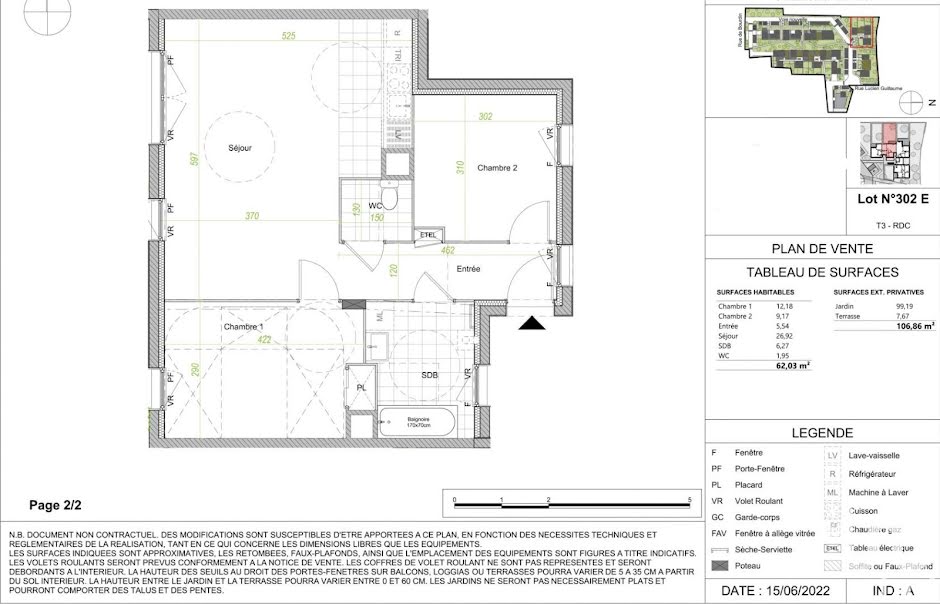 Vente appartement 3 pièces 62 m² à Dampmart (77400), 301 000 €