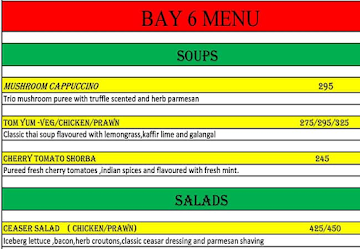 Immix Beach Lounge menu 