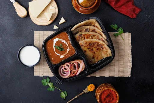 Cheese Paratha With Dal Makhani