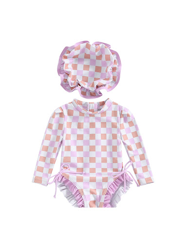 Title 5, Childrens Pleated One-Piece Swimsuit Comfortab...