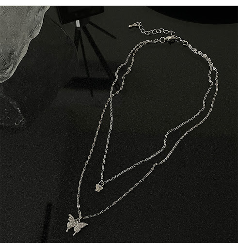 Title 9, Niche Fairy Butterfly Micro-inlaid Necklace
