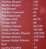 Bd's Royal Biriyani menu 1