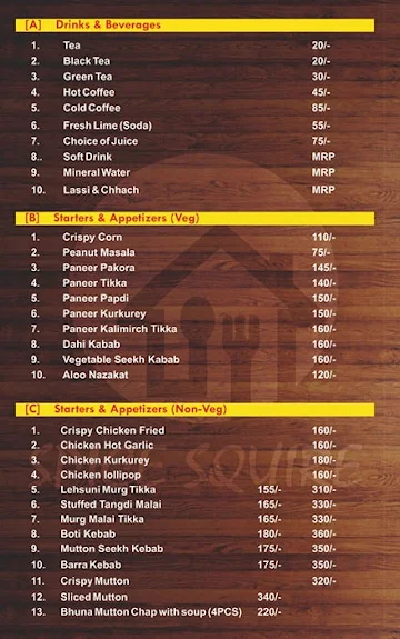 Spice squire menu 