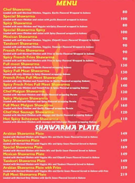 Al-Shawarma menu 2