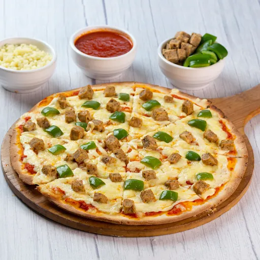 Thin Crust Capsicum Tandoori Chicken Pizza 28 Cm