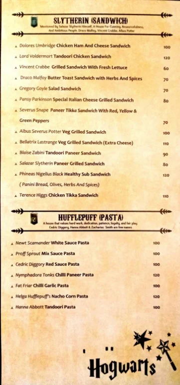 Wrappy Potter And The Prisoner Of Taste menu 