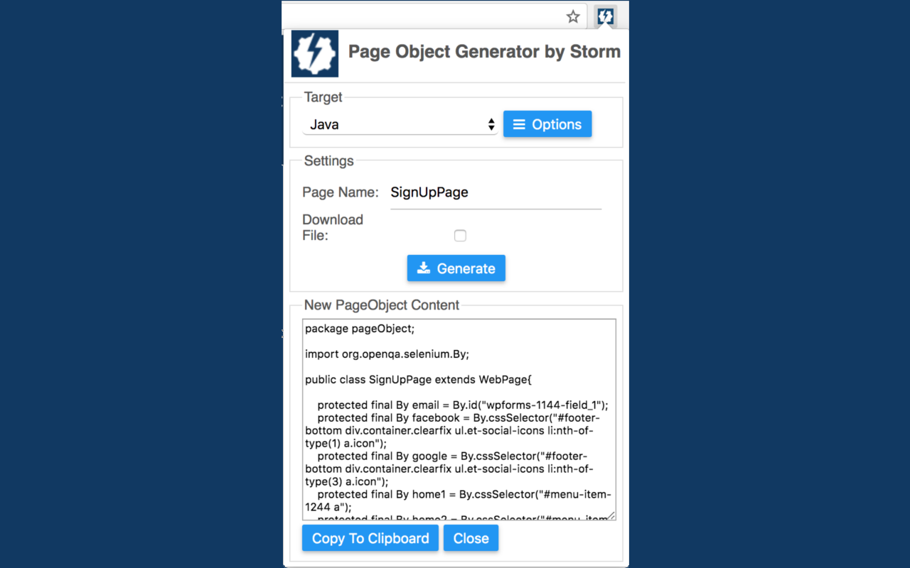 Page Object Generator By Storm Preview image 4