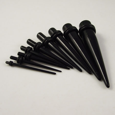 Title 5, Large Size Black Acrylic Ear Piercing Jewelry, ...