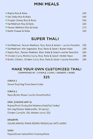 Thali On Go menu 1