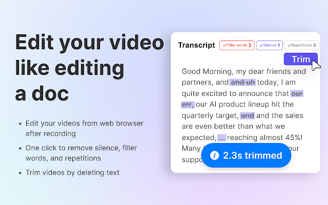 Clipp - Screen Recorder & Text-Based Editor