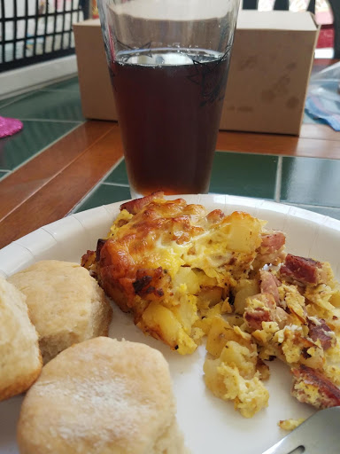 Breakfast Hash and Biscuits.