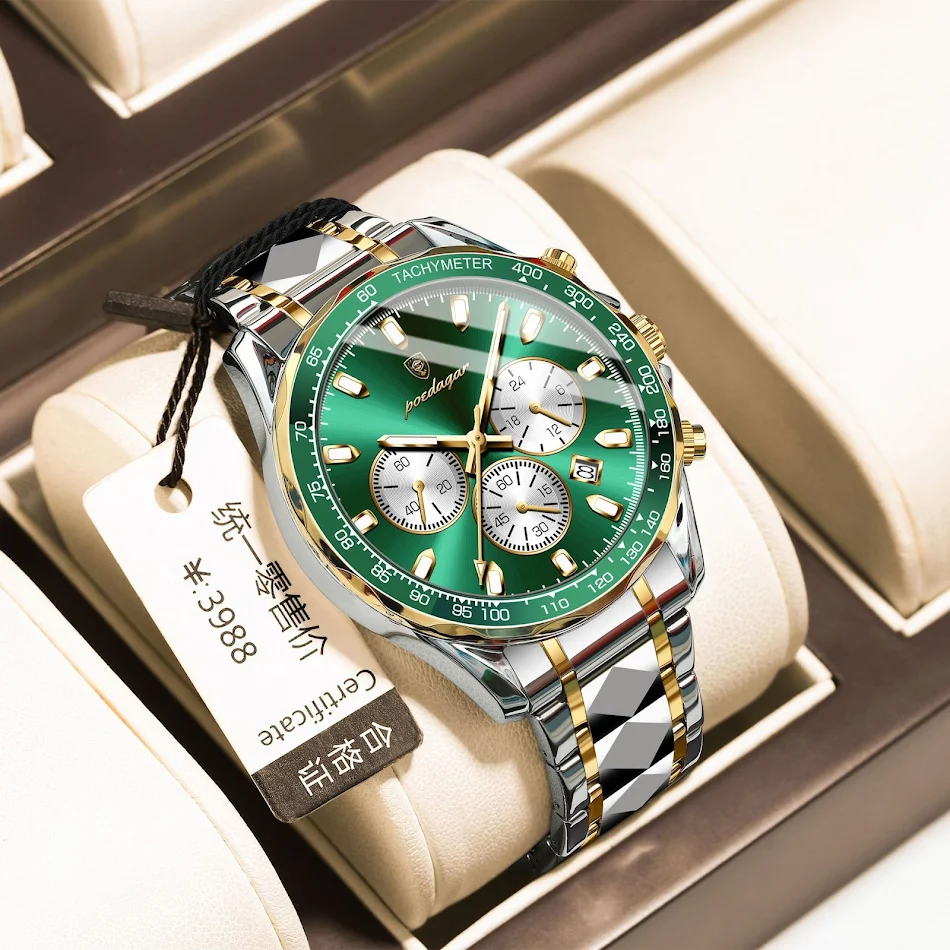 Wasserdichte Leuchtende Herrenuhr mit Multifunktion und Quarzwerk. Ideal für den täglichen Gebrauch und Outdoor-Aktivitäten.