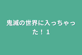 鬼滅の世界に入っちゃった！  1