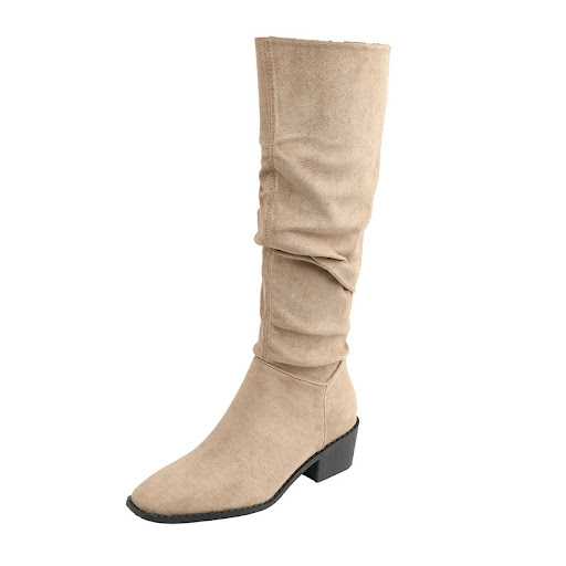 Title 6, French Mid-calf Thin Western Denim Boots offer ...