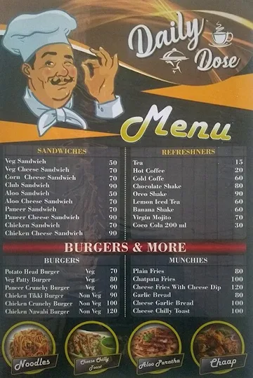 Americano Delight menu 