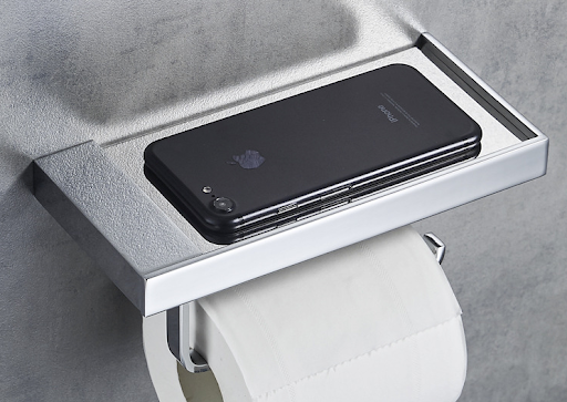 Title 13, Toilet Paper Rack with Cell Phone Holder and Pa...
