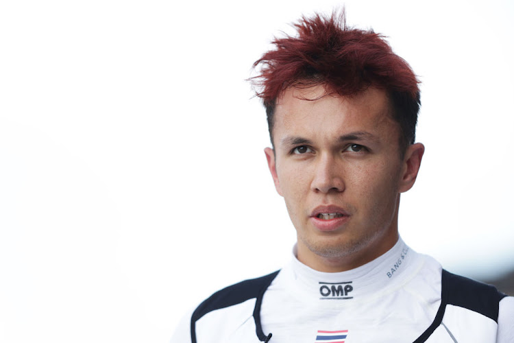 Williams' Alex Albon dyed his har red for the Miami F1 Grand Prix.