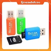 Đầu Đọc Thẻ Nhớ Micro Sd Vỏ Nhựa Usb 2.0, Đầu Lọc Thẻ Nhớ Mini, Reader Card Usb Nhí Nhiều Màu