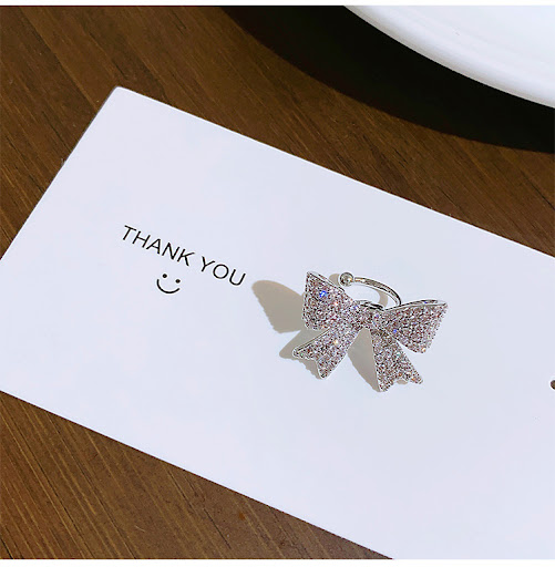 Title 7, Bow Ear Clip Earrings for Women, Special Non-Pi...