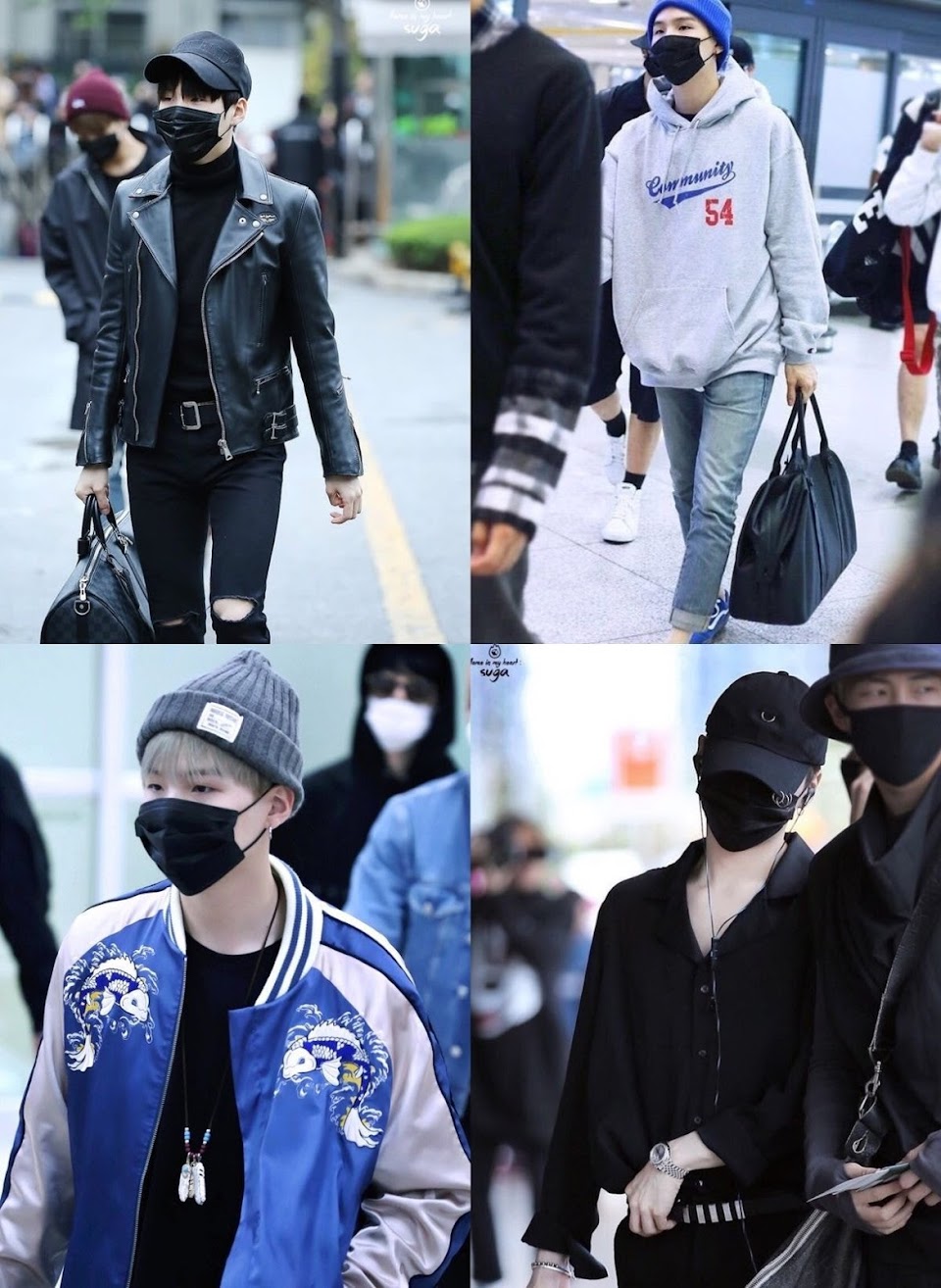 BTS Star Suga's Most Chic Airport Looks Of All Times