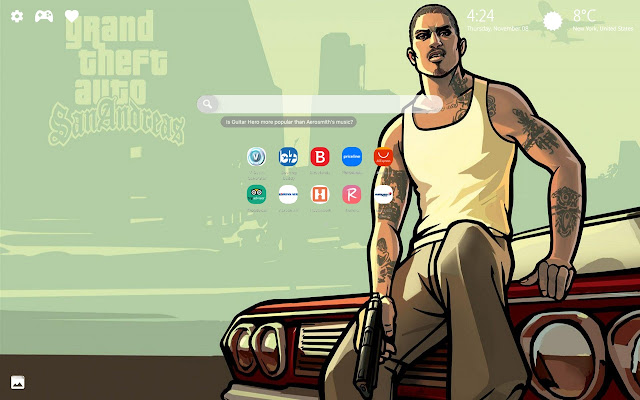 GTA San Andreas Wallpaper New Tab