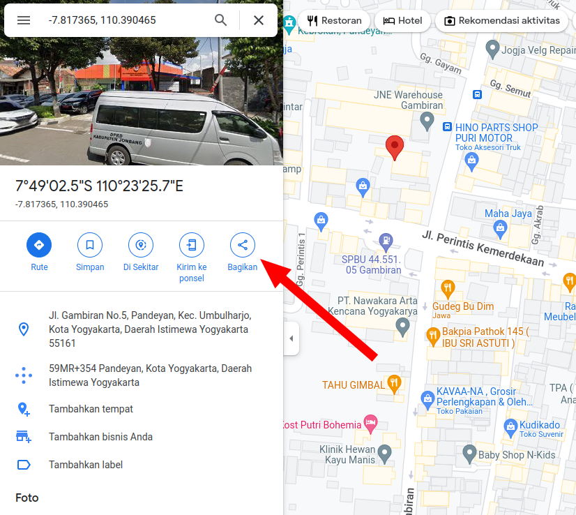 Cara Mendapatkan Kode Embed Google Maps