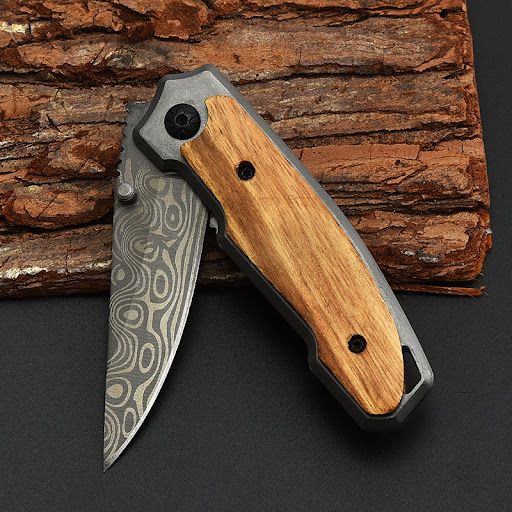 Title 2, Outdoor Small Folding Knife Forged Steel Campin...