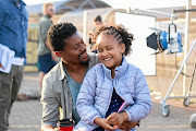Kagiso and his daughter, Tshimollo Modupe. The pair star in the film 'Losing Lerato'.