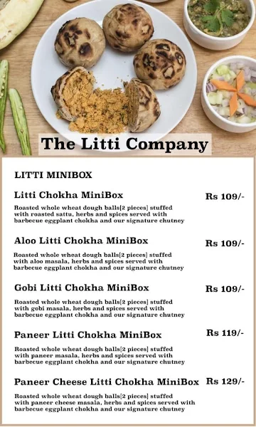 The Litti Company menu 