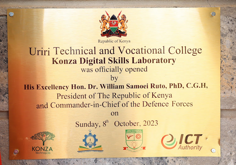 URIRI Technical and Vocational College Konza Digital Skill Laboratory in Migori.
