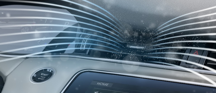 JLR's ionisation system helps to better cleanse and purify the air entering a vehicle's cabin.
