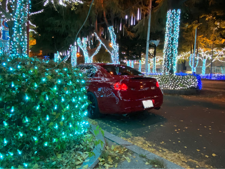 スカイラインのイルミネーション・イルミネーションと愛車・寒いめっちゃ寒い・12月もよろしくお願いしますに関するカスタム事例の投稿画像7枚目