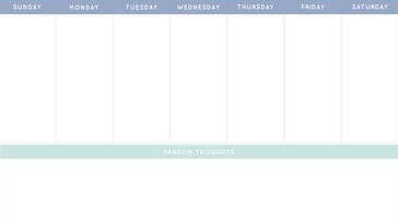 Austere Weekly - Weekly Planner template