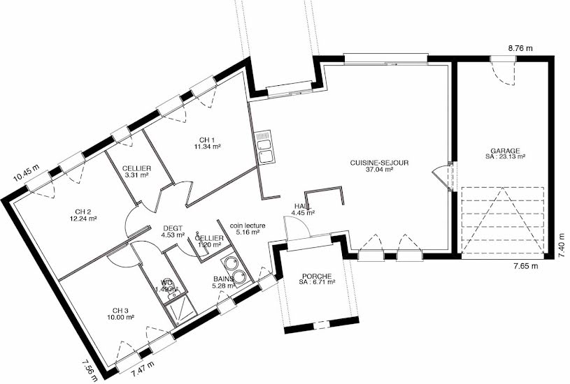  Vente Terrain + Maison - Terrain : 548m² - Maison : 85m² à Angles (85750) 