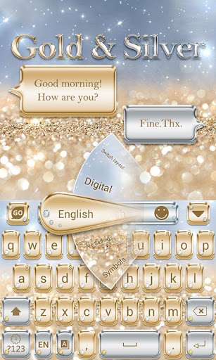 Muat turun Gold & Silver Keyboard Themeversi1untuk Android