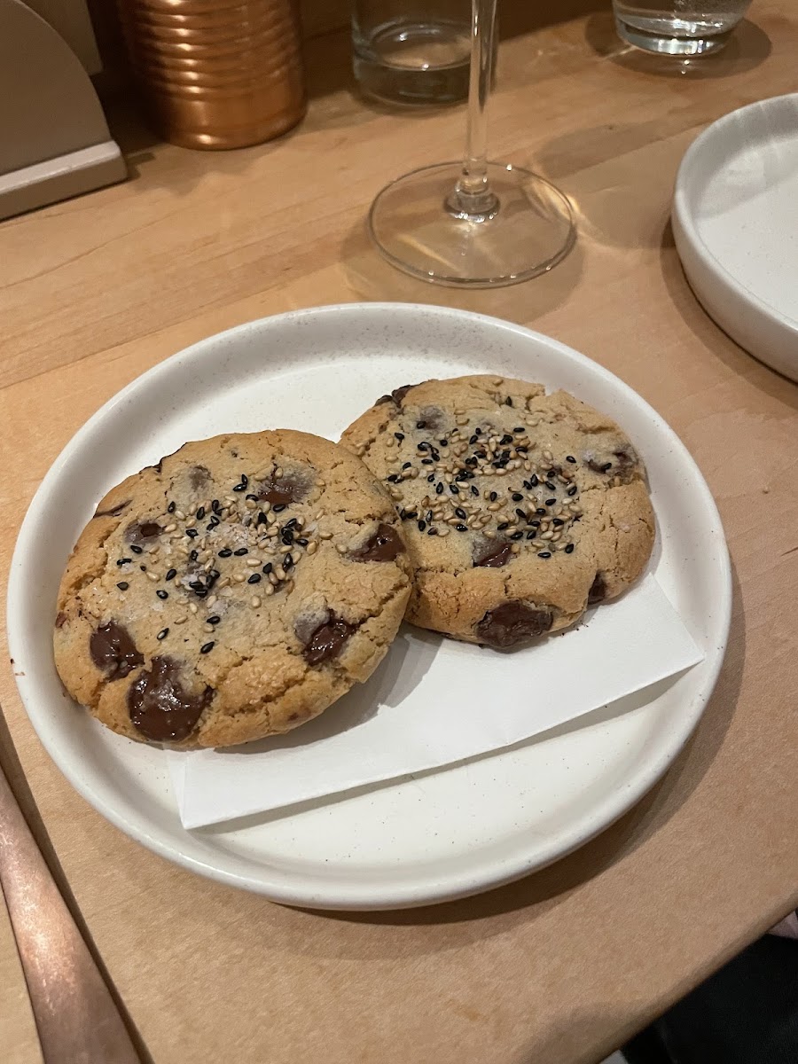 Miso sesame chocolate chip cookies
