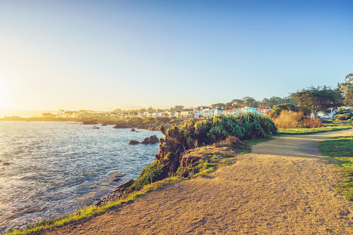 Scenic carmel beach of Carmel-by-the-Sea, California