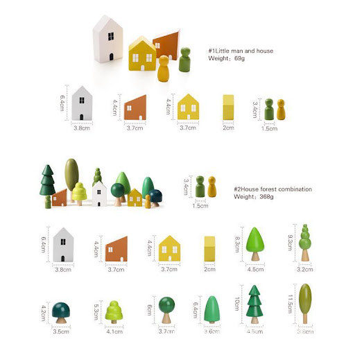 Title 7, Wooden Forest Tree Stacking Building Blocks Ass...