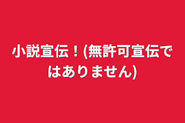 小説宣伝！(無許可宣伝ではありません)