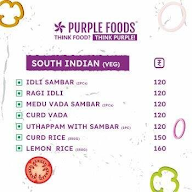 Purple Foods menu 1