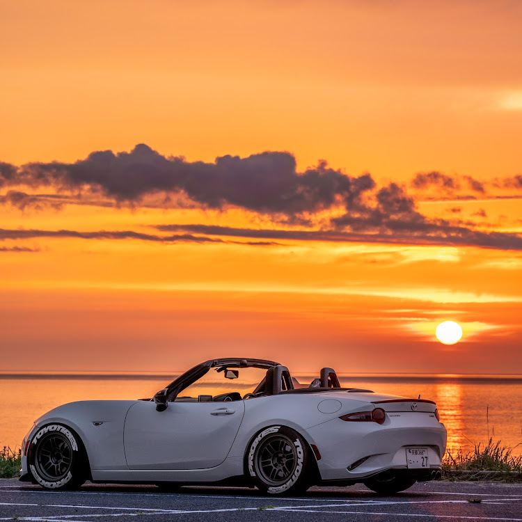 ロードスターの夕陽が綺麗でした・15style・garage funky・梅雨・京都北部に関するカスタム事例の投稿画像1枚目