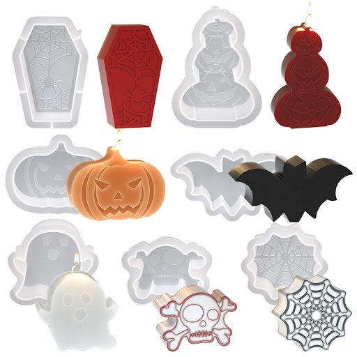 Title 7, Halloween Candle Mould Ghost Pumpkin Create spo...