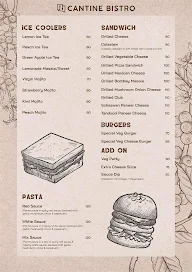 Cantine Bistro menu 2