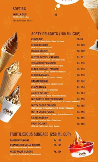 Milky Way menu 1