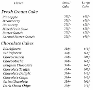 The Cake Farms menu 1