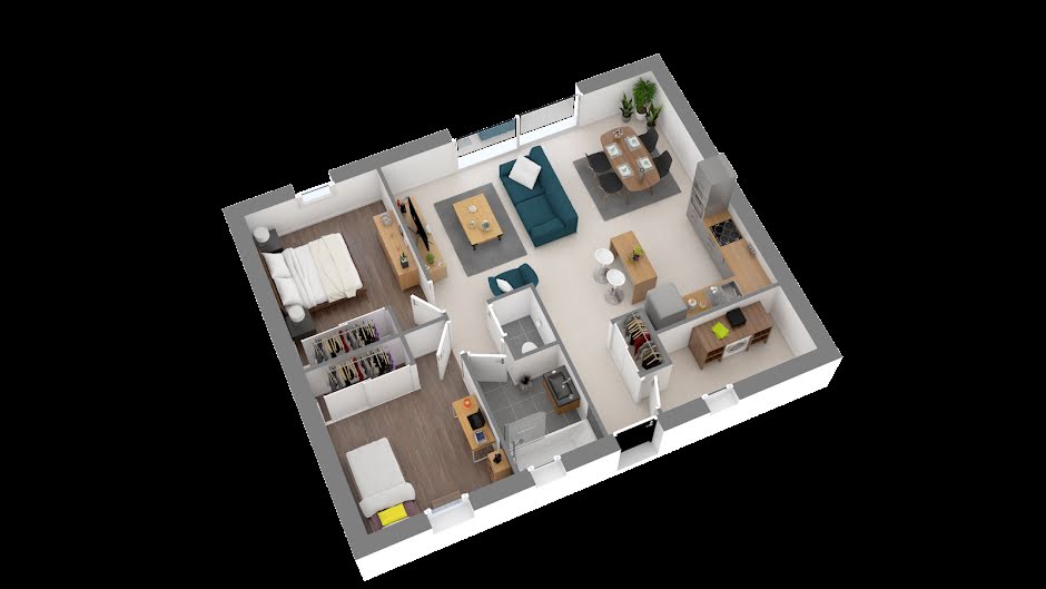 Vente maison neuve 3 pièces 66 m² à Villemaréchal (77710), 189 352 €