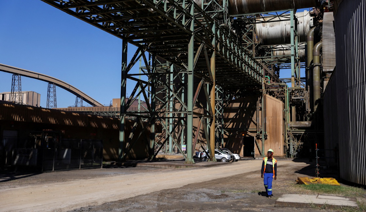 A worker is shown at the Kusile power station in Delmas, Mpumalanga. File photo: SIPHIWE SIBEKO/REUTERS