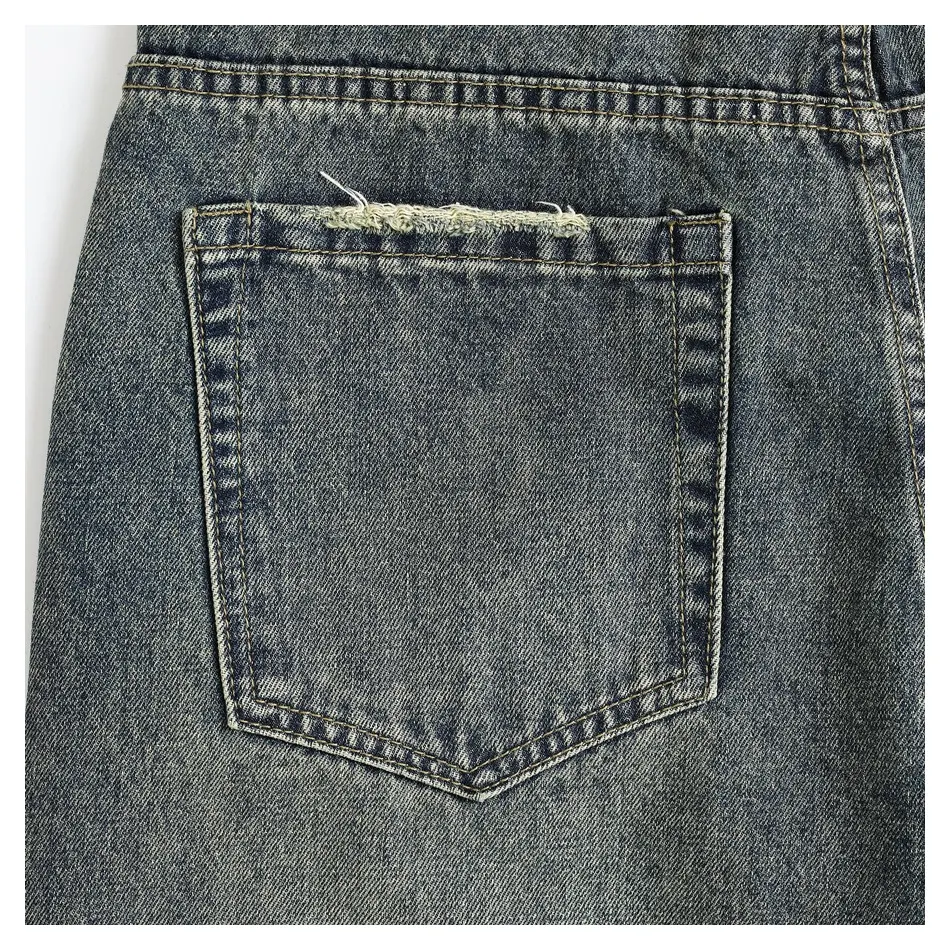 Title 6, Jeans Rasgados Retro Holgados Pierna Ancha Pant...