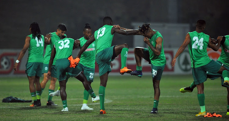 General view of AmaZulu players during the Absa Premiership match between AmaZulu and Baroka FC on the 04 August 2018 at King Zwelithini Stadium.